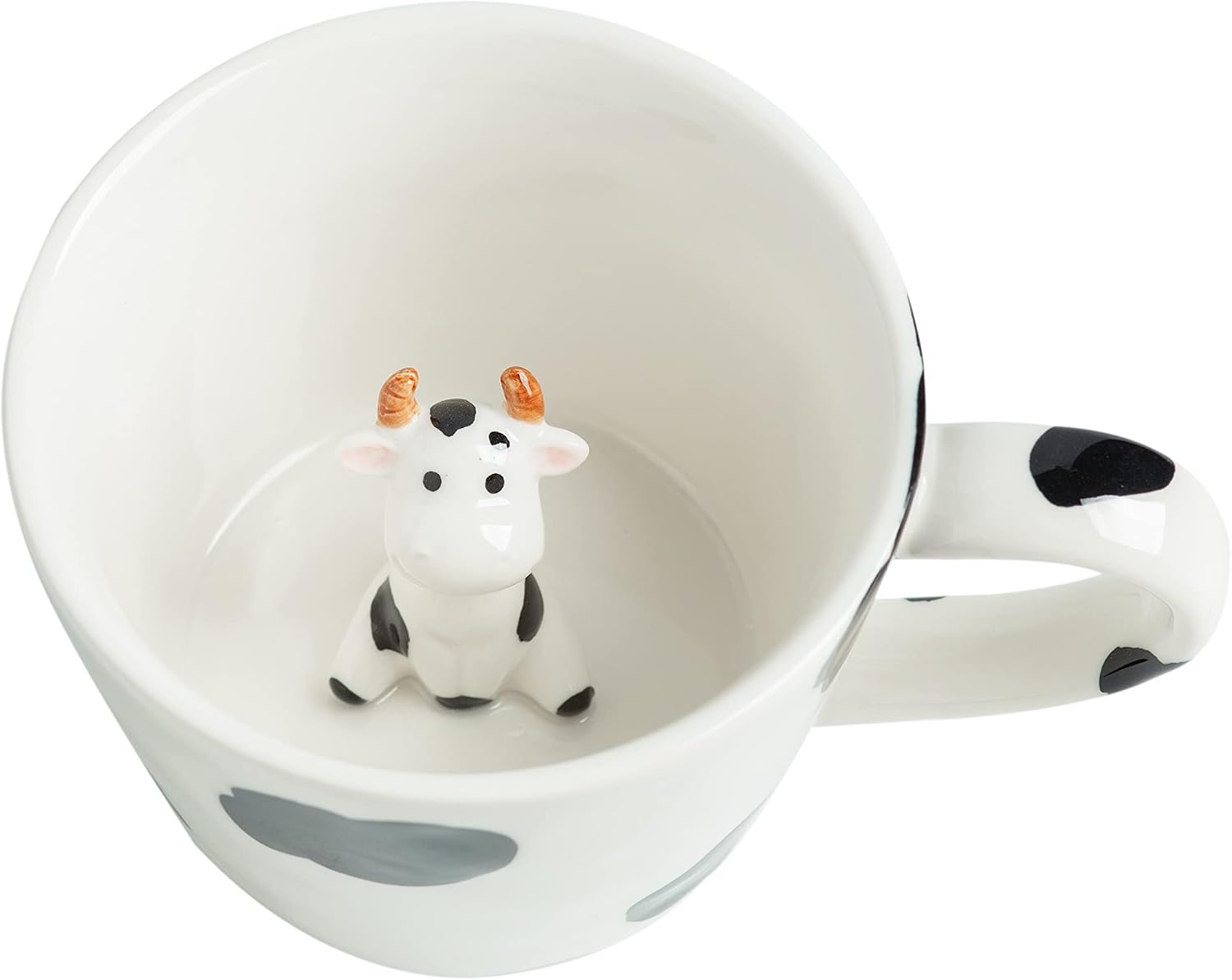 Creative Ceramic Mug with Cow Figurine Inside