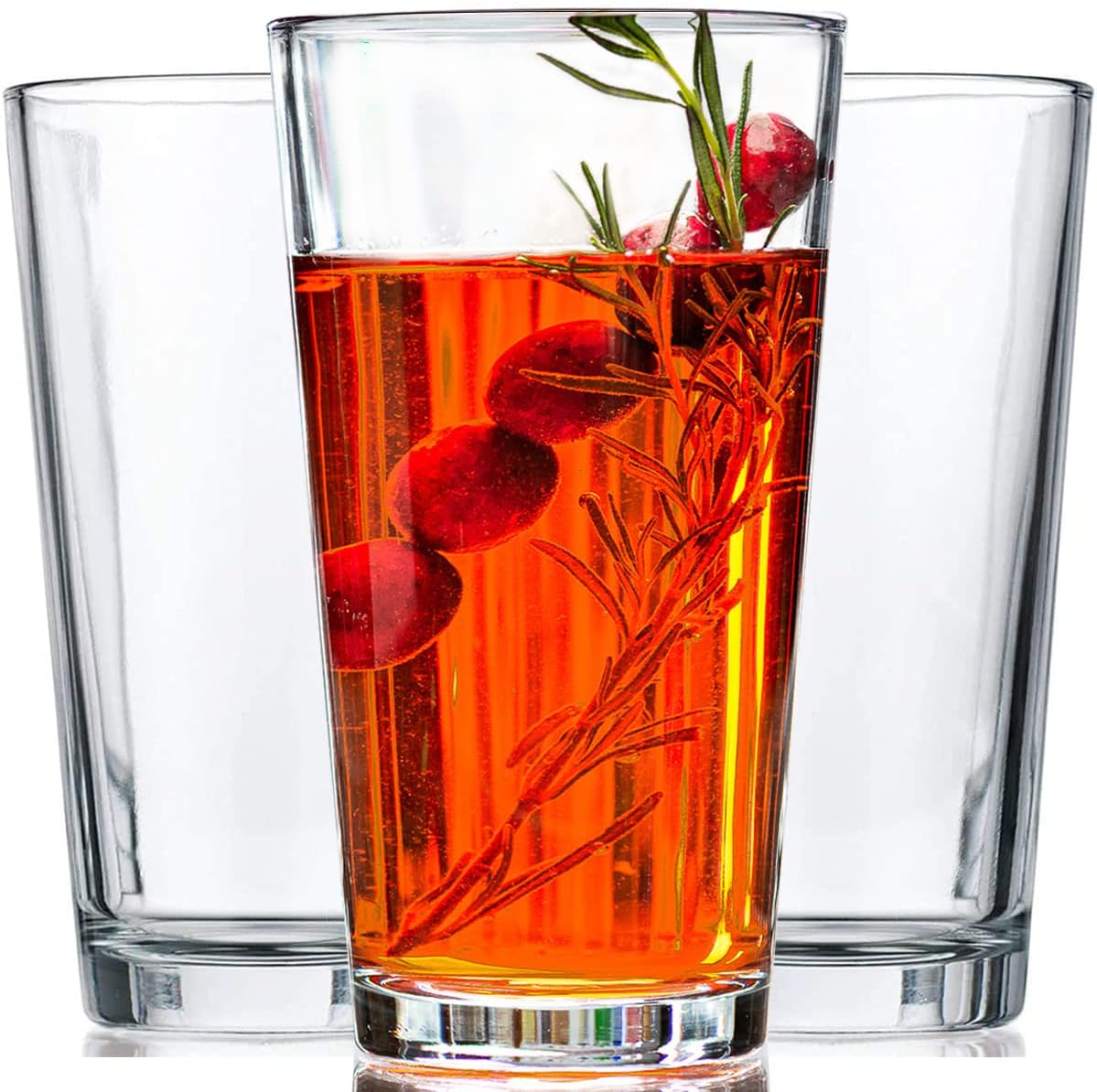 Set of 10 Heavy-Base Multipurpose Glass Tumblers