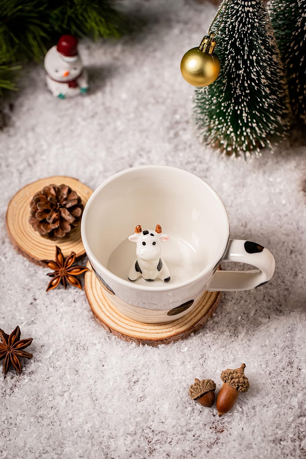Creative Ceramic Mug with Cow Figurine Inside - Image 2